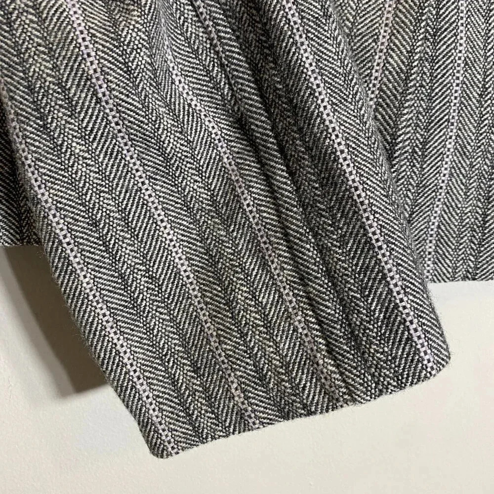 Banana Republic Wool Tweed Blazer Jacket Women's Size 8 Gray Career Formal - Picture 8 of 13